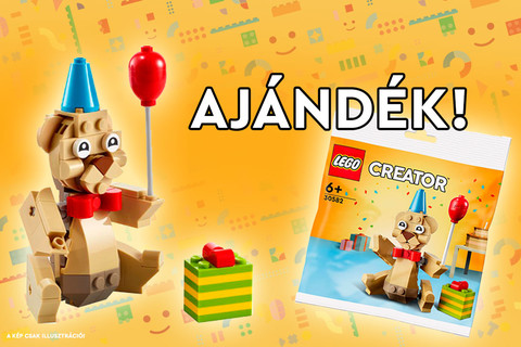 Ajándék LEGO® Creator 3-in-1 Szülinapos medve polybag járhat vásárlásod mellé! 