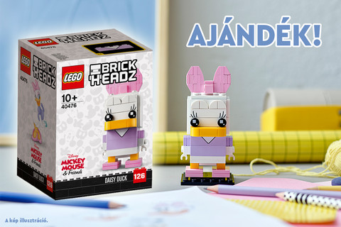 Ajándék LEGO® BrickHeadz Daisy kacsa járhat vásárlásod mellé!
