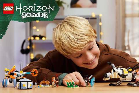 LEGO® Horizon Adventures™ - Aloy és Varl epikus csatája a páncéljáró és a fűrészfog ellen!