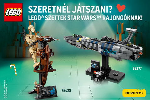Szeretnél játszani? LEGO® szettek Star Wars™ rajongóknak!