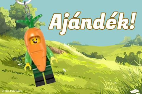 Ajándék LEGO® Sárgarépa jelmezes fiú világítós kulcstartó járhat vásárlásod mellé!