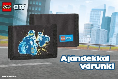 LEGO® vásárlásod mellé ajándék LEGO® City Race pénztárca járhat március 23-tól
