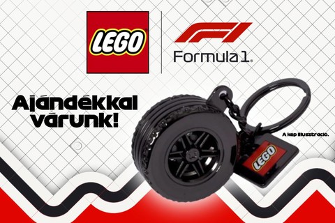 LEGO® vásárlásod mellé ajándék LEGO® F1 autókerék kulcstartó járhat március 30-tól