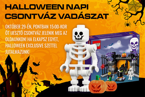 Halloween napi csontváz vadászat