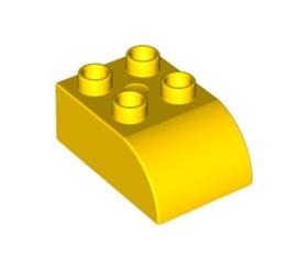 Sárga 2x3 Ívelt Végű DUPLO Kocka