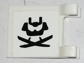Fehér  Zászló ninjago matricával