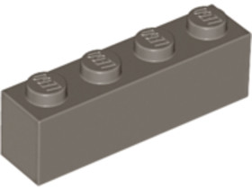 Sötétszürke 1x1x4 Elem