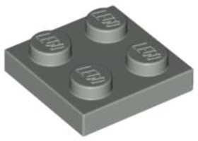 Világosszürke 2x2 Lapos Elem