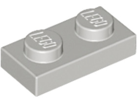 Világosszürke 1x2 Lapos Elem