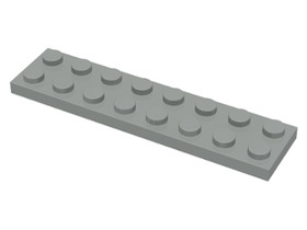 Világosszürke 2x8 Lapos Elem