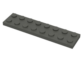 Sötétszürke 2X8 Lapos Elem