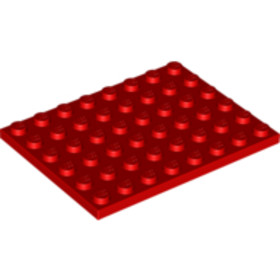 Piros 6x8 Lapos Elem