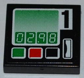 Fekete 2x2 csempe matricával