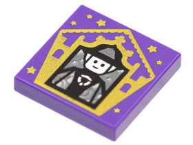 Sötétlila 2x2 Csempe - Minerva McGonagall Mintával