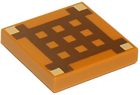 Közép nugát 2x2 csempe, minecraft mintával