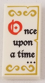 Fehér 1x2 Csempe Once upon a time... Festéssel