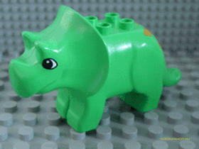 Fényes Zöld DUPLO Dinosaur Triceratops