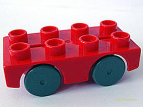 Piros DUPLO autó 2x4