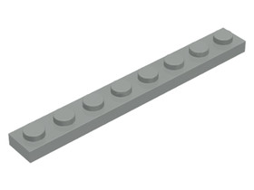 Világosszürke 1x8 Lapos Elem