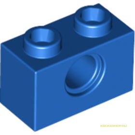 Kék Technic 1X2 Elem, Lyukkal