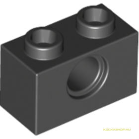 Fekete Technic 1X2 Elem, Lyukkal