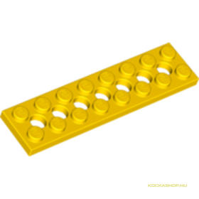 Sárga 2X8 Technic Elem 7 Lyukkal - használt