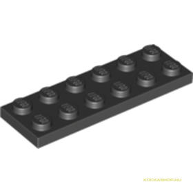 Fekete 2X6 Lapos Elem
