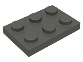 Sötét szürke 2X3 Lapos Elem
