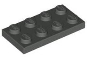 Sötét szürke 2X4 Lapos Elem