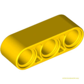 Sárga 3X1X2 Lapos Technic Csatlakozóelem