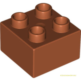 Sötétnarancs 2x2 DUPLO Kocka Elem