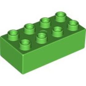 Élénkzöld 2x4 DUPLO Kocka