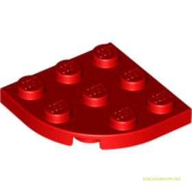 Piros 3X3 Lapos 1/4 Kör