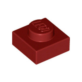 Sötétpiros 1x1 Lapos Elem