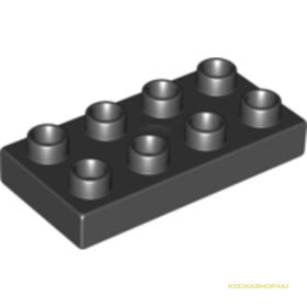 Fekete 2X4 DUPLO Lapos Elem