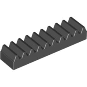 Fekete Technic 1X4 Fogasléc