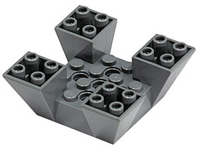 Sötét Kékesszürke 6x6x2 65° Fordított Lejtős Elem