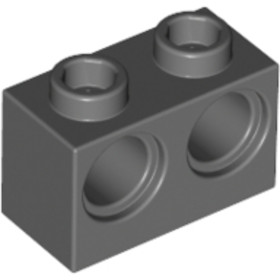 Sötét Kékesszürke 1x1x2 Elem Két Lyukkal