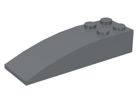 Sötét kékesszürke 2 X 6 Ívelt Elem