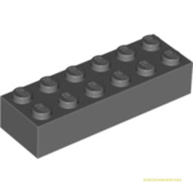 Sötét kékes-szürke 1X2X6 Elem