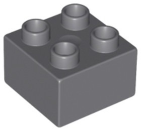 Sötét Kékes-szürke 2x2 DUPLO Kocka Elem