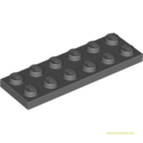 Sötét kékes-szürke 2X6 Lapos Elem