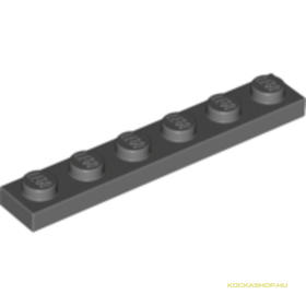 Sötét kékes-szürke 1X6 Lapos Elem