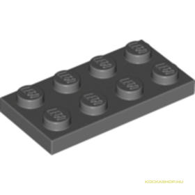 Sötét kékes-szürke 2X4 Lapos Elem