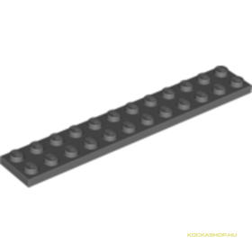 Sötét kékes-szürke 2X12 Lapos Elem