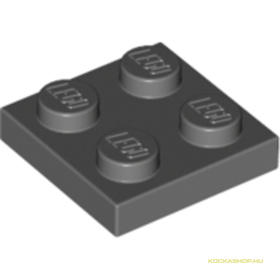 Sötét kékes-szürke 2X2 Lapos Elem