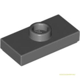 Sötét kékes-szürke 1X2 Lapos Elem 1 Bütyökkel