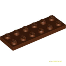 Vöröses barna 2X6 Lapos Elem