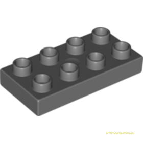 Sötét kékes-szürke 2X4 DUPLO Lapos Elem