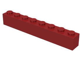 Sötét piros 1X1X8 Elem, használt